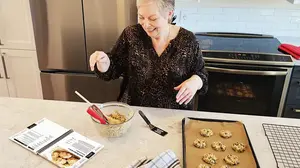 Oma making cookies from her new cookbook MORE Baking Just Like Oma