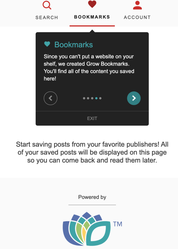 You can also choose Bookmarks: