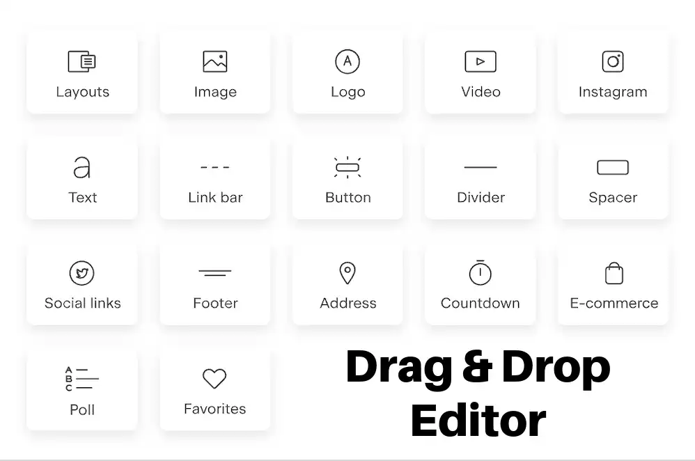Flodesk drag and drop editor