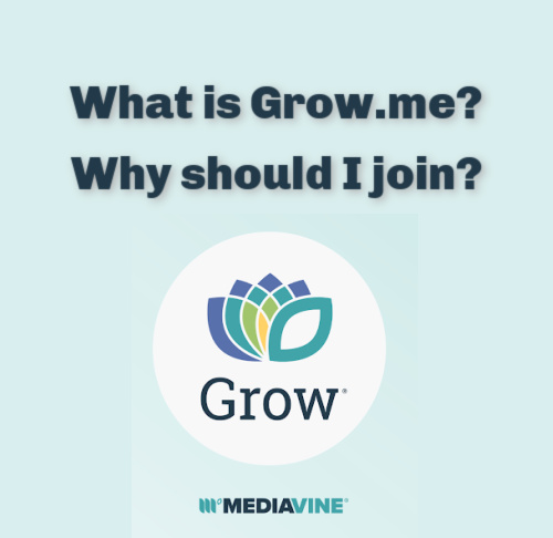 Grow.me logo and Mediavine