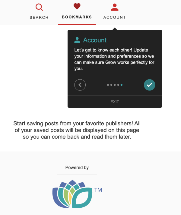 Or go to your Grow account: