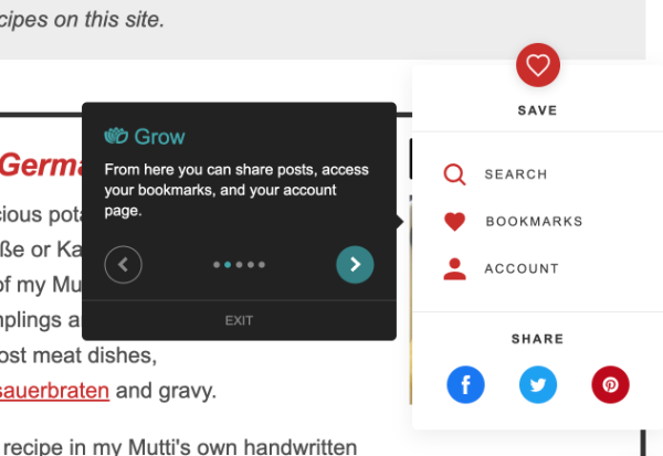 When you click on that share icon, it opens to a menu that you can choose from: