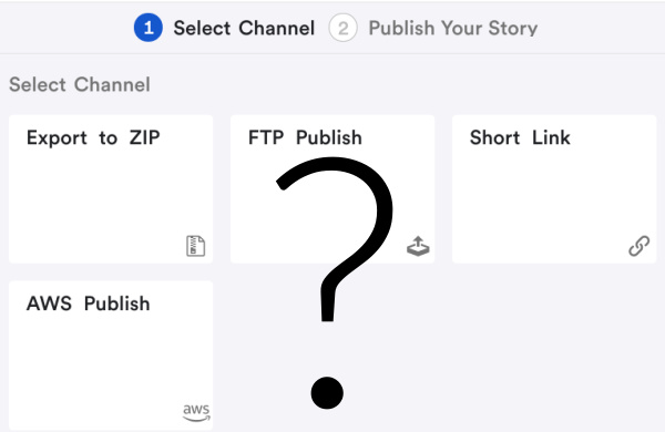 Makestories: Select channel to publish????